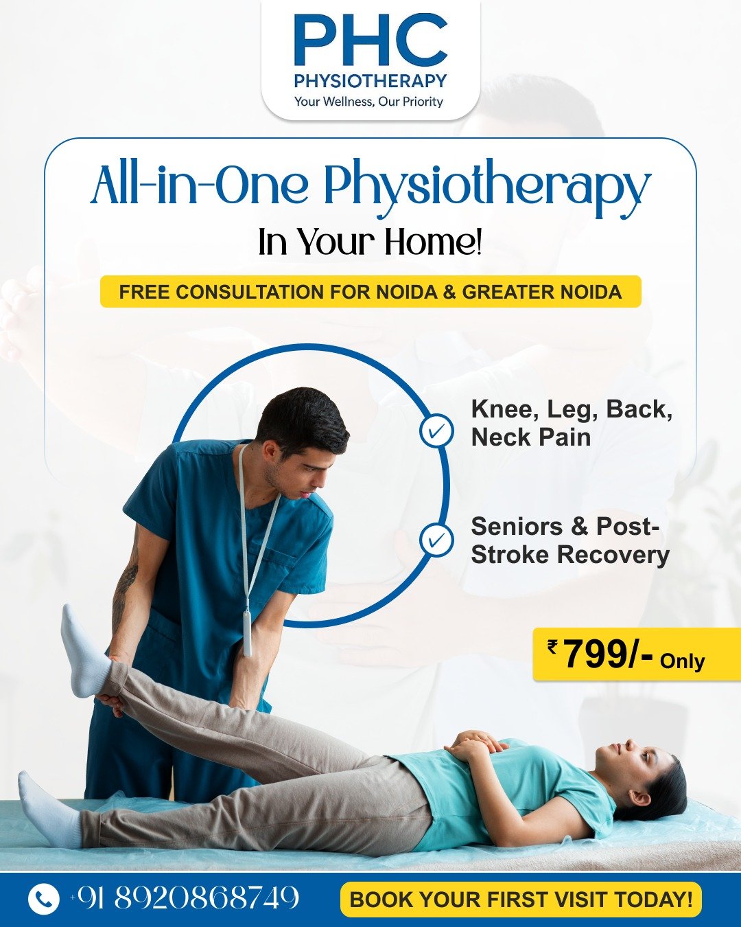Physiotherapy at home in Noida and Greater Noida